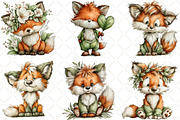 Whimsical Fox Clipart Bundle, an Illustration by Black Bird Studio (Thumbnail 3 of 6)