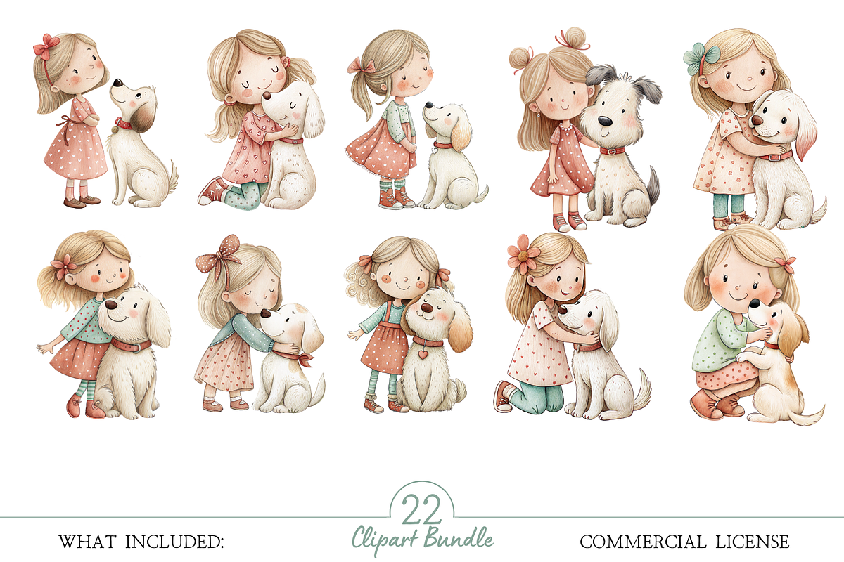 Friendship Animal Clip Art, an Illustration by MockupWizard (Photo 2 of 5)
