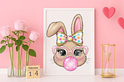Glitter Easter Bunny Coquette PNG, an Illustration by Canvas Craft (Thumbnail 5 of 6)