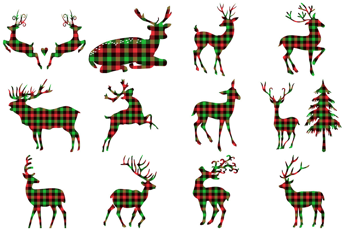 Christmas Buffalo Plaid Deer/Forest, an Animal Illustration by FrankiesDaughtersDesign (Photo 3 of 4)