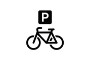 Bicycle Parking Symbol Icon Set, an Icon by musafir_fashion (Thumbnail 8 of 12)