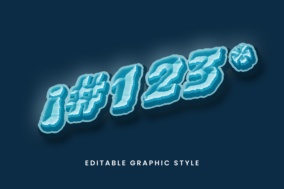 Chiseled Ice 3D Text Effect preview 2