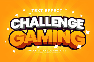 Challenge Gaming Text Effect | EPS, a Layer Style Add-On by padilah_a