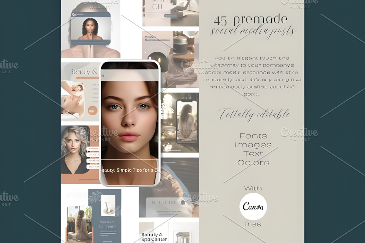 50 Social Media Post Template, a Social Media Template by Ink Gallery (Photo 2 of 5)