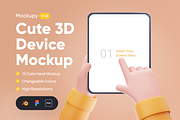 Mockupy - Cute 3D Device Mockup, an Object 3D Model by Illustraly Design (Thumbnail 1 of 8)
