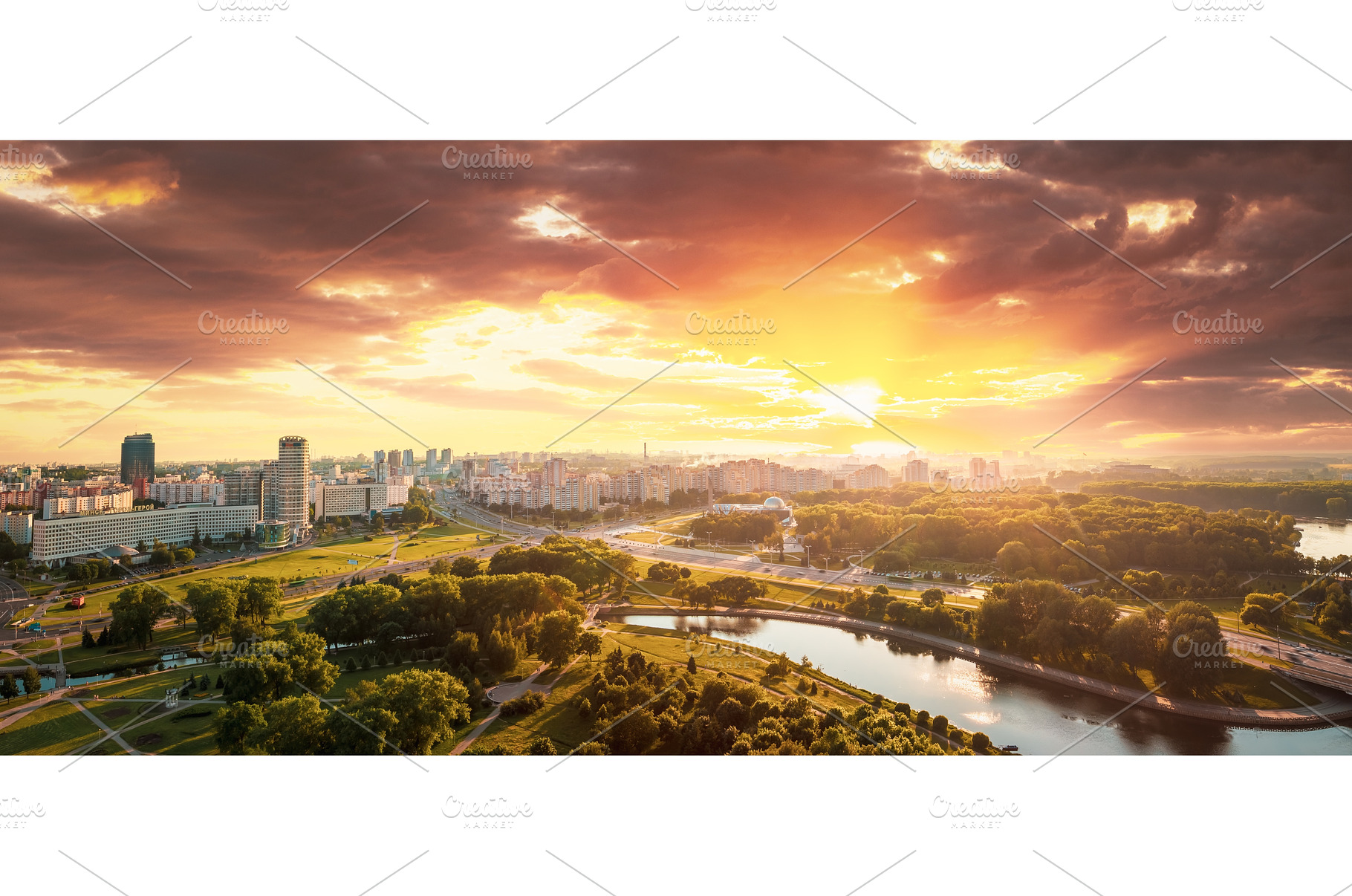 Panoramic view, cityscape of Minsk, an Architecture Photo by Our Amazing World