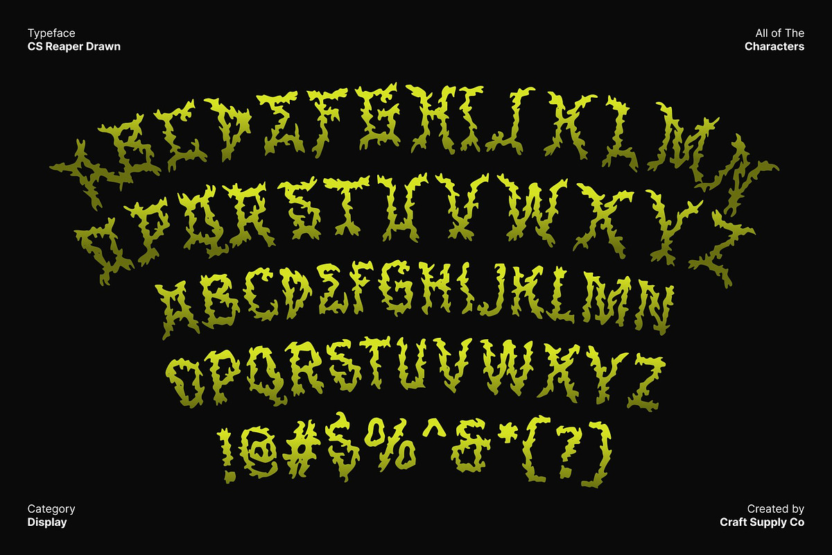 CS Reaper Drawn, a Blackletter Font by Craft Supply Co. (Photo 8 of 8)
