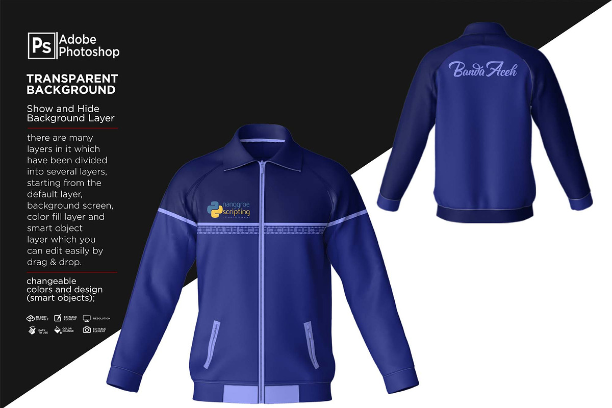 Suit Shirt Jacket Mockup, a Shirt Mockup by Nanggroe Scripting (Photo 3 of 9)
