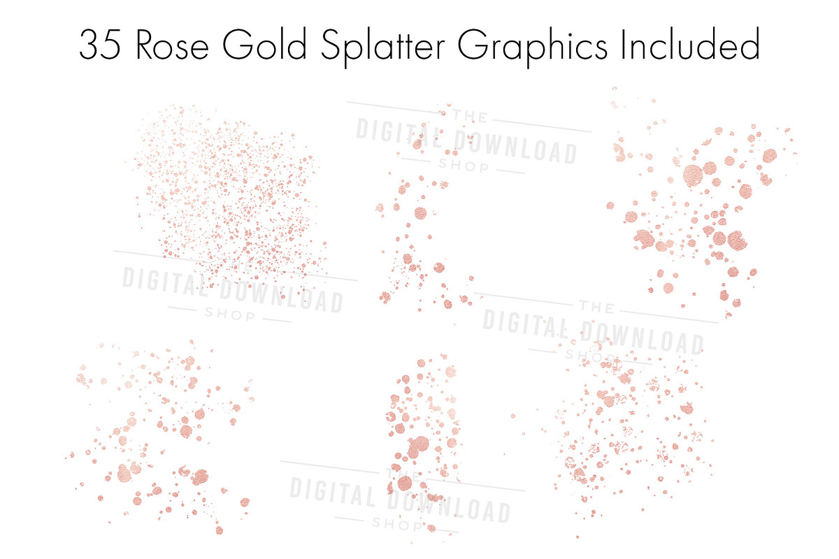 Metallic Paint Splatters Bundle, an Object Graphic by The Digital Download Shop (Photo 5 of 7)