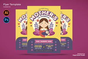 Playful Mother's Day Celebration, a Flyer Template by Huge Dream Studio