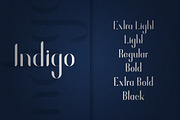 Indigo Typeface - 6 Weights, a Font by VP Fonts (Thumbnail 2 of 10)