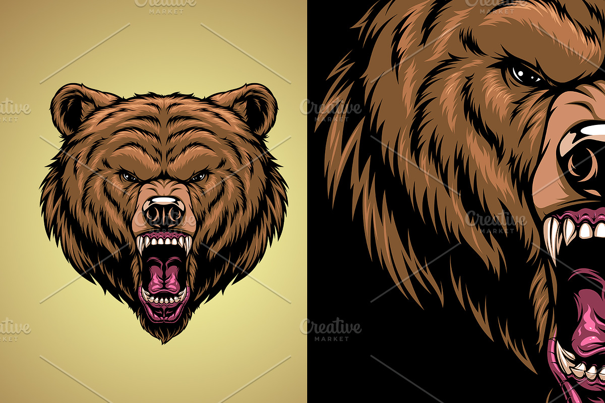 Ferocious bear, an Animal Illustration by Mark2000