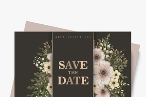 Wedding invitation card template