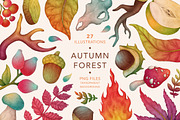 Autumn Forest, Fall Collection, an Object Illustration by Olga Olmix (Thumbnail 1 of 4)