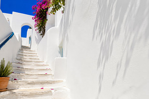 Greek isle aesthetic with whitewashe, a Photo by Dvoevnore photos