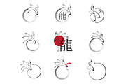 30 stylized black dragons, an Icon by Bloom21Art (Thumbnail 4 of 7)