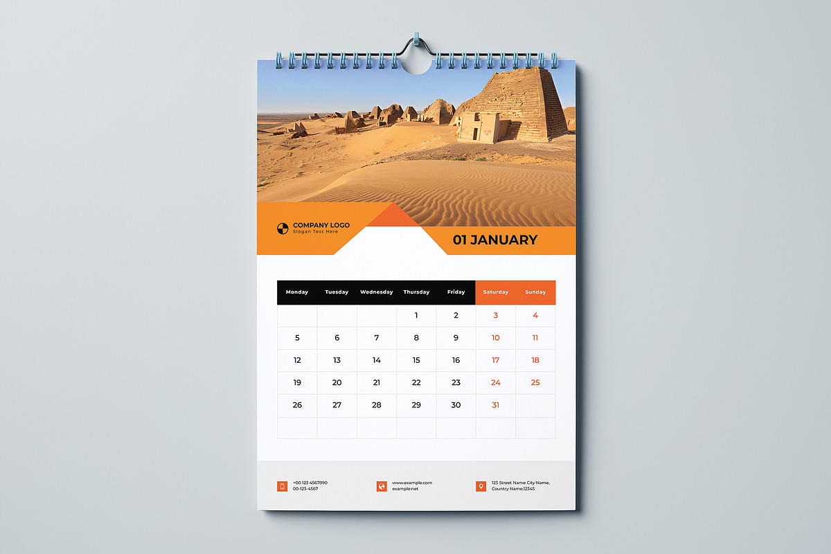 Wall Calendar 2026, a Stationery Template by Cleffon_Graphic_Studio (Photo 3 of 14)