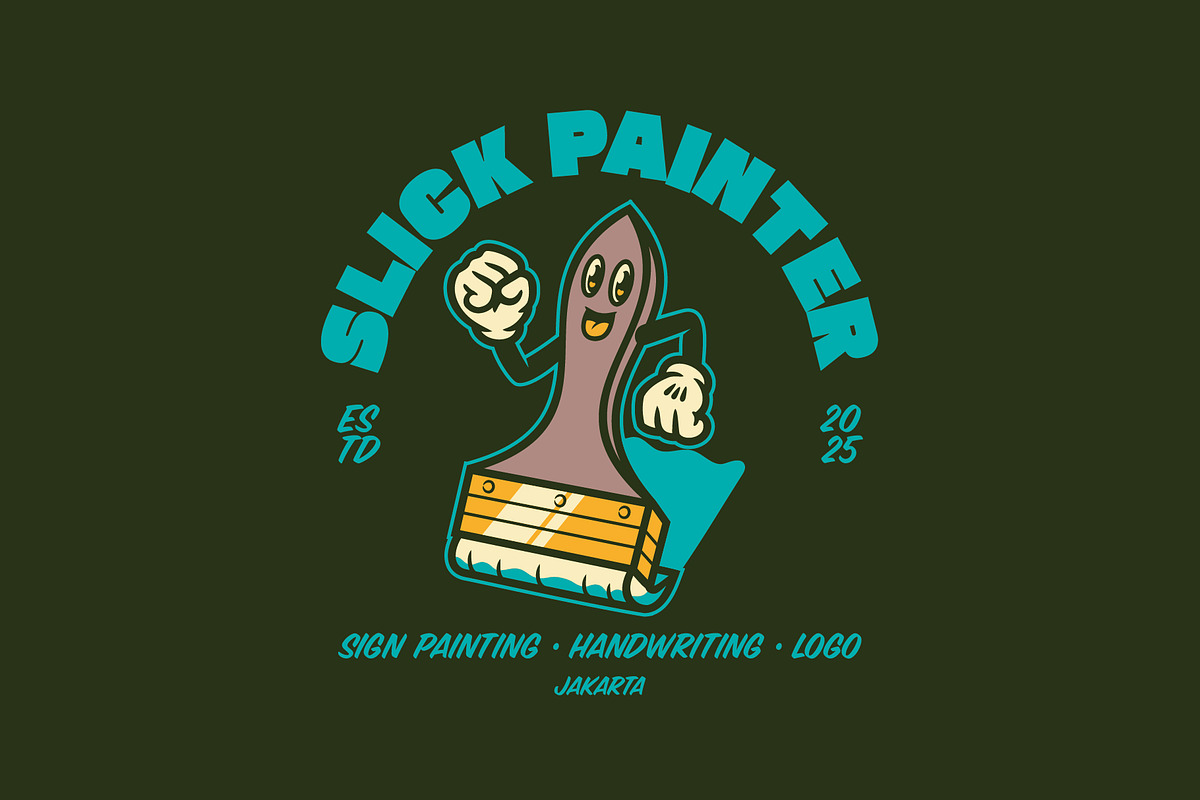 Slick Painter Logo Template, a Branding & Logo Template by Kreasi Malam (Photo 2 of 4)