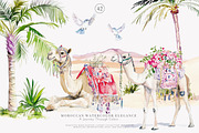Moroccan decor watercolor clipart, a Decorative Illustration by Patishop Art (Thumbnail 6 of 12)