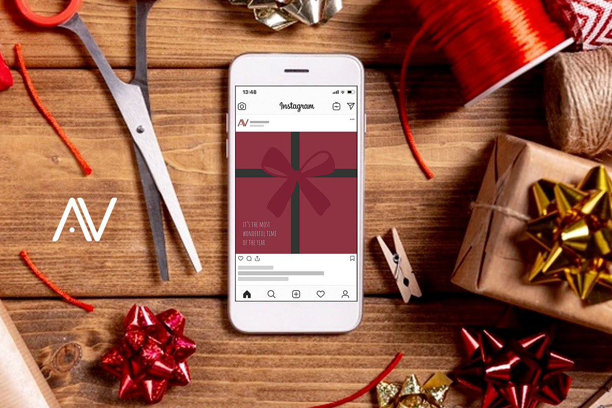 10 FESTIVE INSTAGRAM TEMPLATES, a Social Media Template by Anastasia_avgr (Photo 4 of 4)