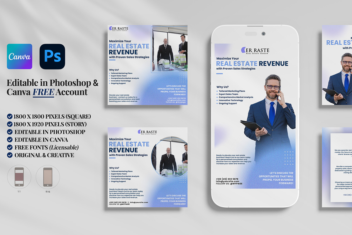 Real Estate Social Media Banners, a Social Media Template by PixelsDesign (Photo 1 of 4)