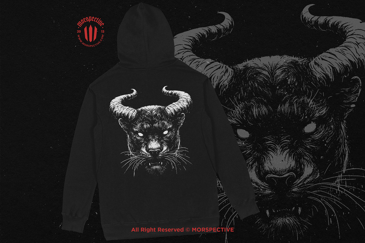 10 Bundle Dark Art Panther Horn, an Illustration by Morspective (Photo 4 of 7)