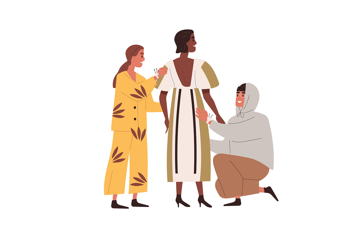 Designers creating clothing set, a Person Illustration by Good Studio (Photo 8 of 8)