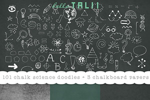 101 Back to School Chalk Doodles+JPG