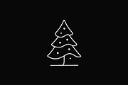 Minimal Line Art Christmas Tree, a Branding & Logo Template by Vectorium Studio (Thumbnail 2 of 2)