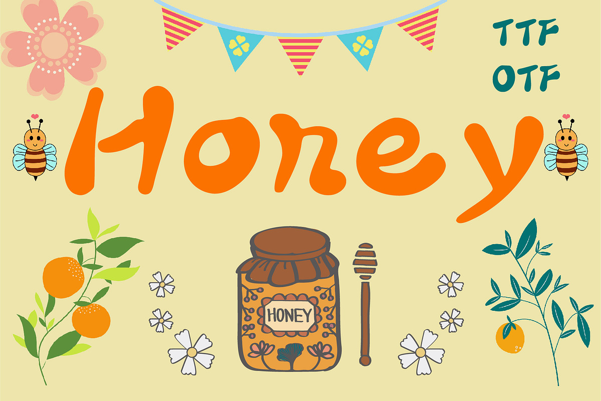 Honey Handwritten Font, a Handwritten Font by Yiru Chen Studio (Photo 1 of 5)