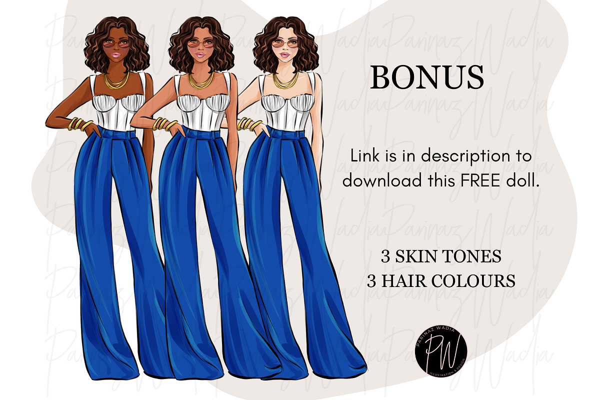 Fashion Girl 57 clipart png, an Illustration by Parinaz Wadia Design (Photo 5 of 9)