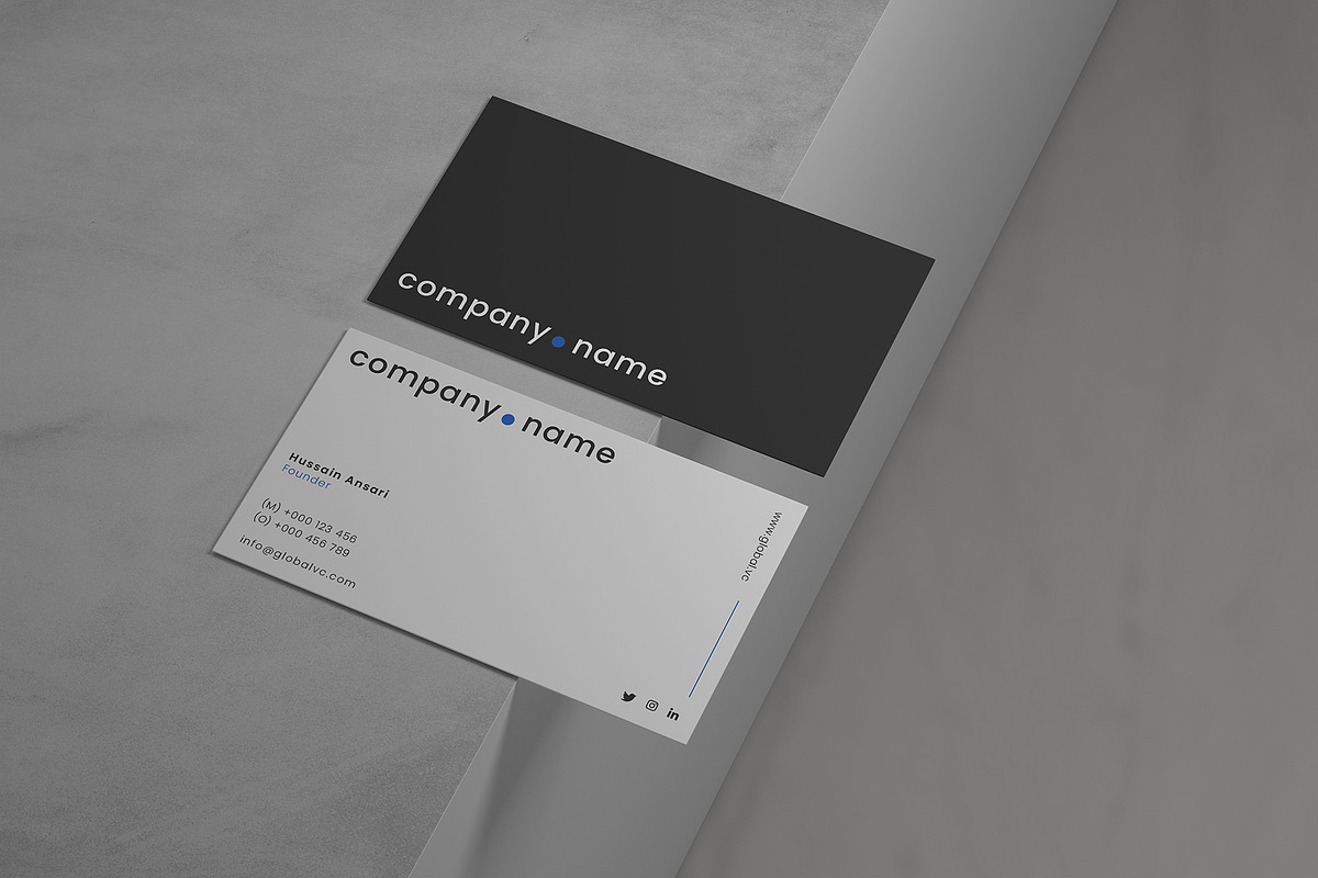 Modern Simple Business Card, a Business Card Template by Saman Osama (Photo 2 of 6)