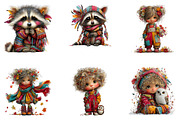 Whimsical Garden Friends Clipart Set, a Seasonal Illustration by CreationArt (Thumbnail 6 of 6)