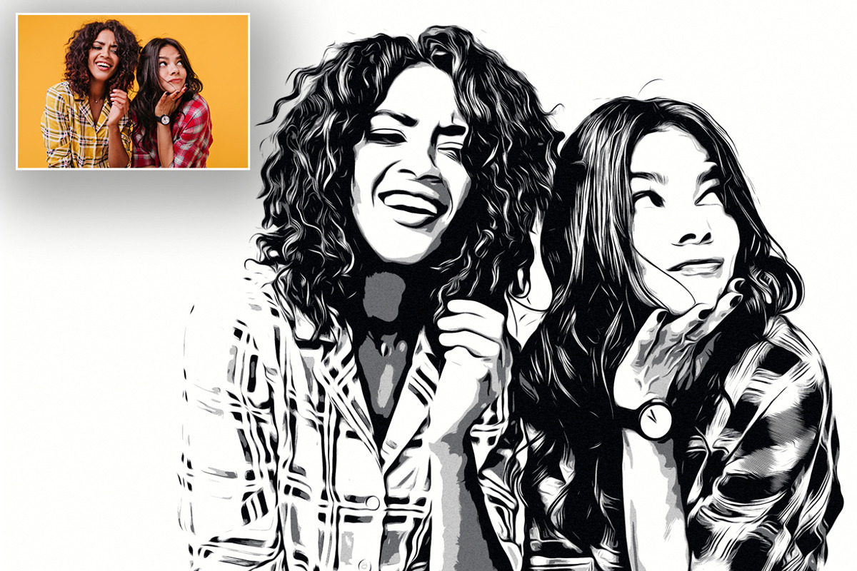 Black And White Vector Effect, a Layer Style Add-On by Vatdesign (Photo 4 of 4)