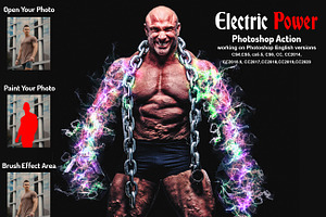 Electric Power Photoshop Action, an Action Add-On by Studio Retouch