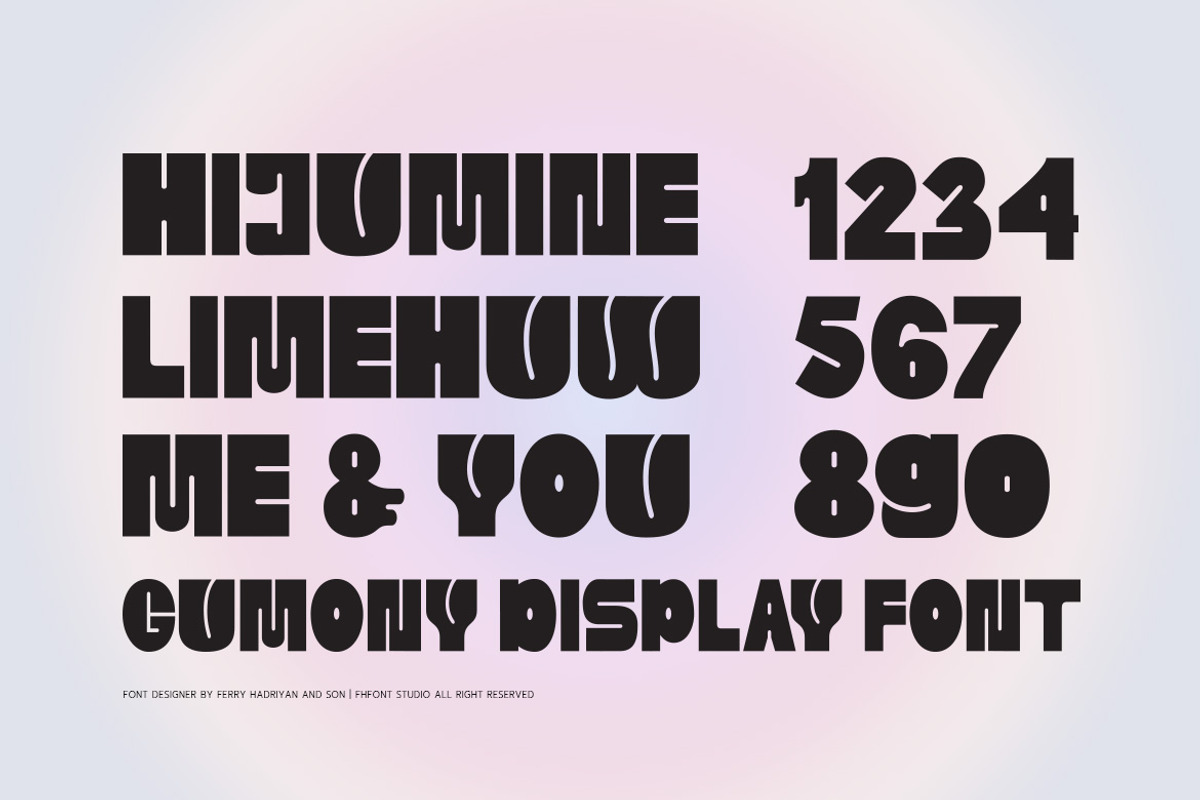 Gumony - Display Font, a Sans Serif Font by FHFont (Photo 2 of 7)