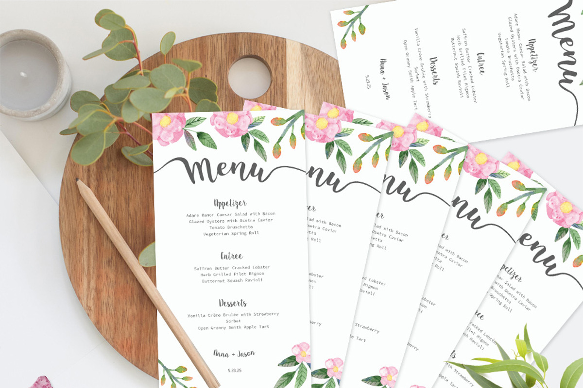 Rose Hip Watercolor Wedding Suite, an Invitation Template by Love Design (Photo 8 of 14)