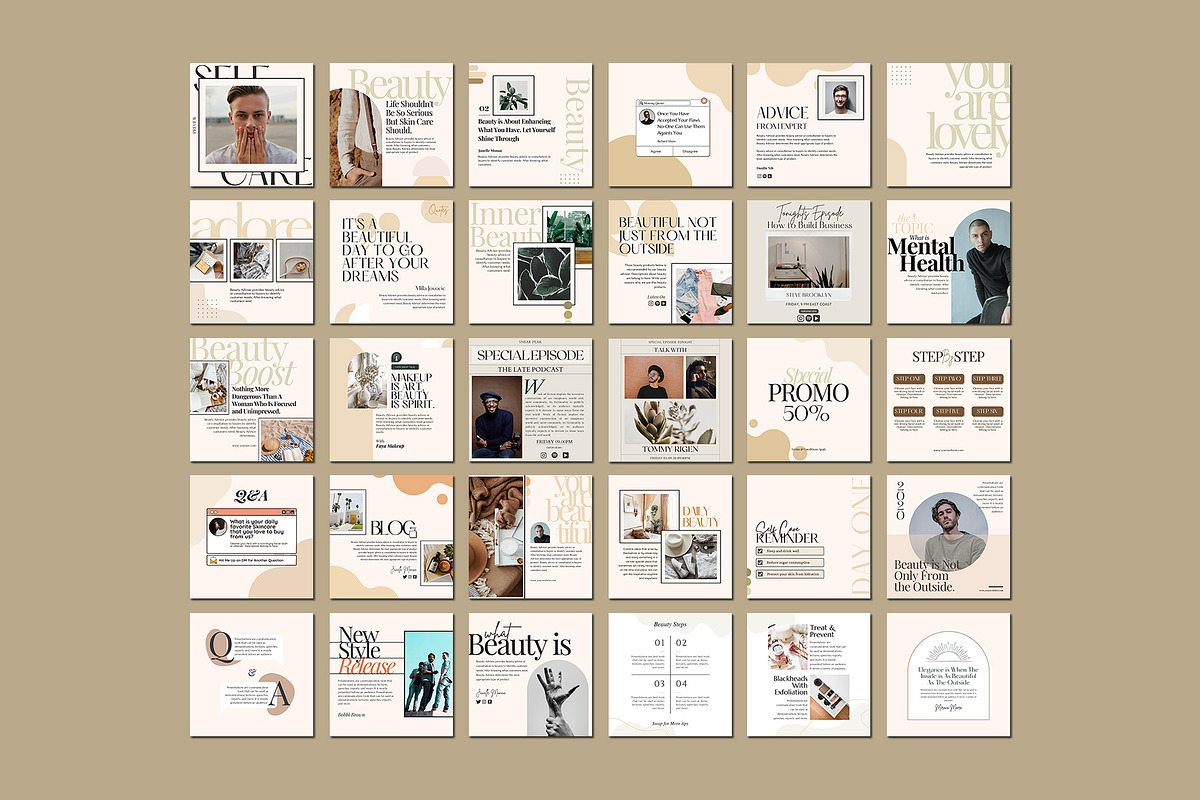 Insta Beauty Series Canva, a Social Media Template by Analogi Studio (Photo 7 of 28)