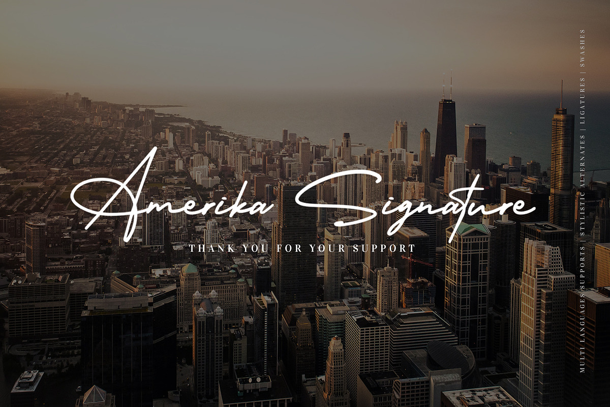 Amerika Signature, a Script Font by Scratch Design (Photo 8 of 8)