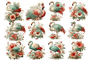 Whimsical Summer Flamingo Clipart, an Illustration by DreamArtGraphic (Thumbnail 4 of 5)