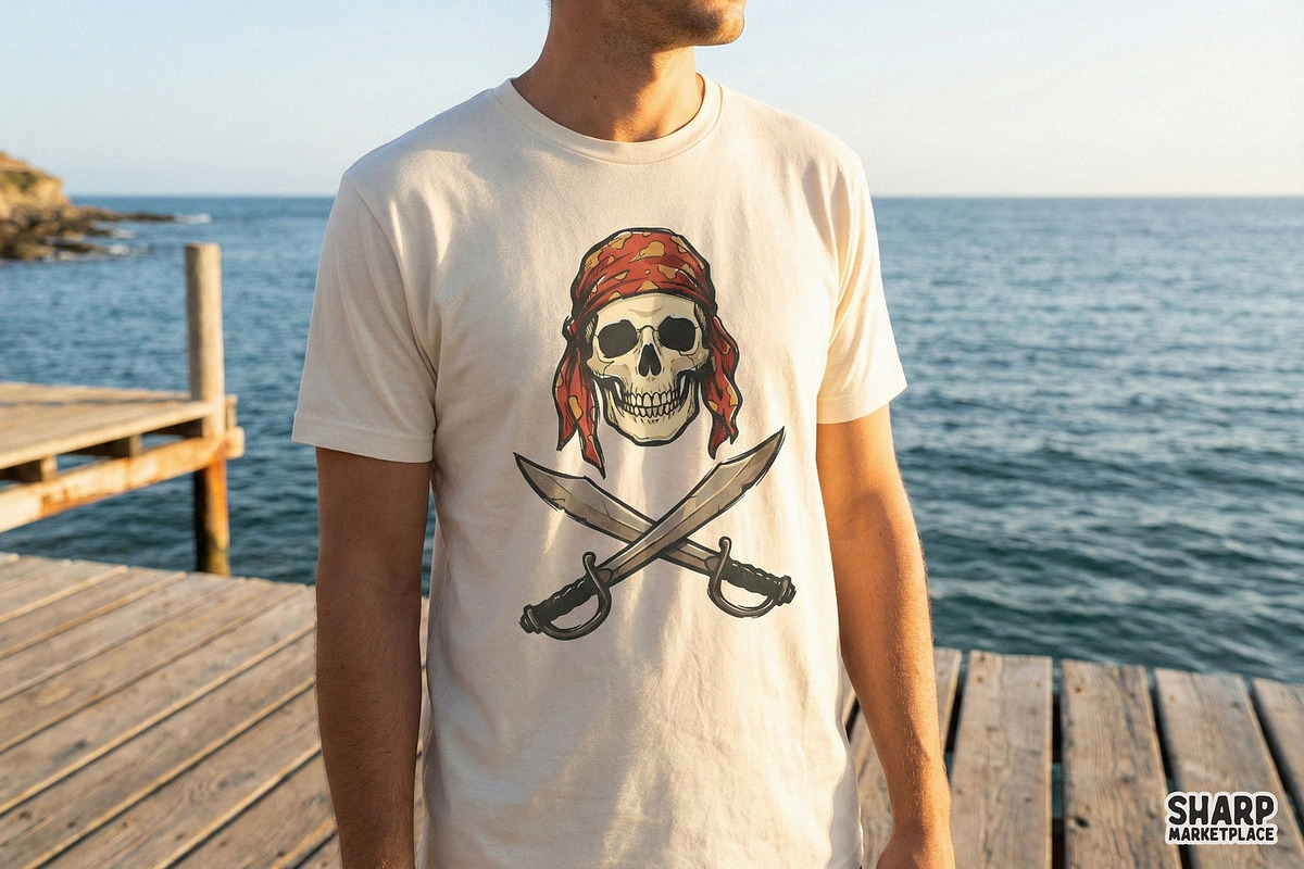 Pirate Skull With Red Bandana PNG, an Illustration by SharpMarketplace (Photo 2 of 4)