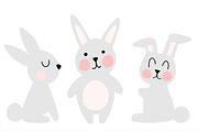 Rabbits with Signs Illustration Set, an Animal Illustration by Illustrations by Jessie (Thumbnail 2 of 5)