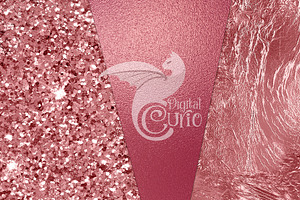 Pink Foil And Glitter Textures