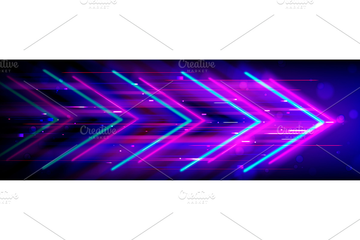 Speed boost arrow signs on dark, a Technology Illustration by art PVP - market