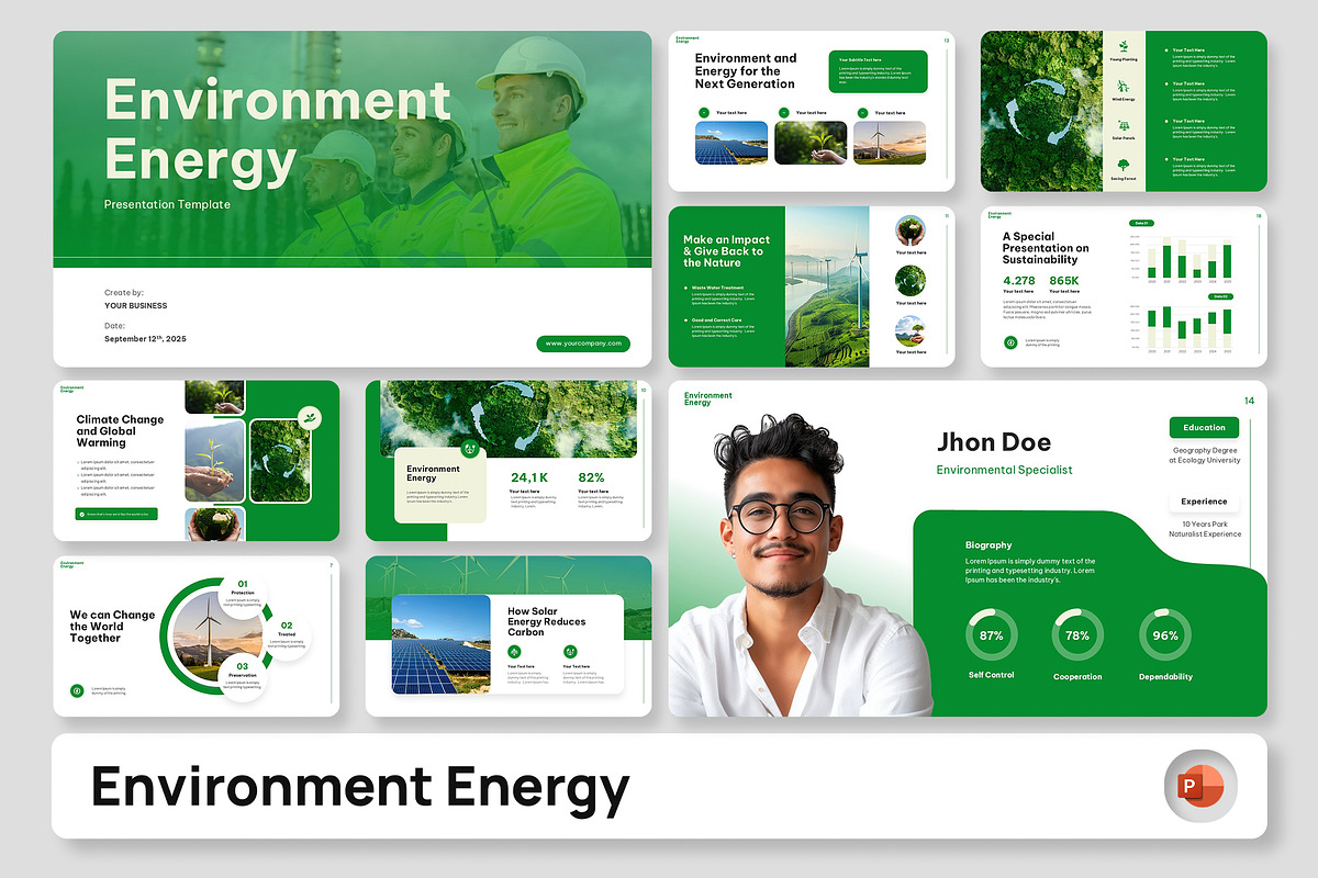 Environment Energy PowerPoint, a Presentation Template by Premast (Photo 1 of 4)