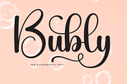 Bubly | Script Font, a Handwritten Font by Scratchones (Thumbnail 1 of 9)