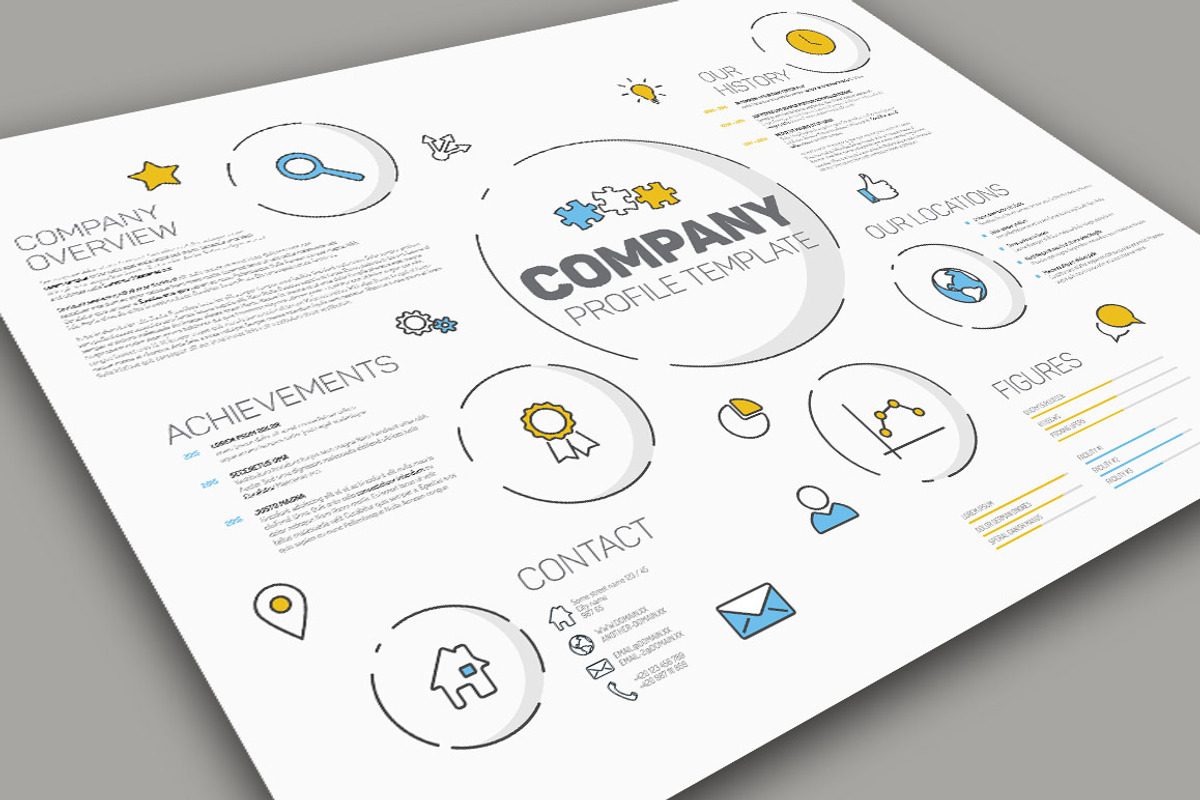 Modern Company Profile Template, a Presentation Template by Orson (Photo 1 of 2)