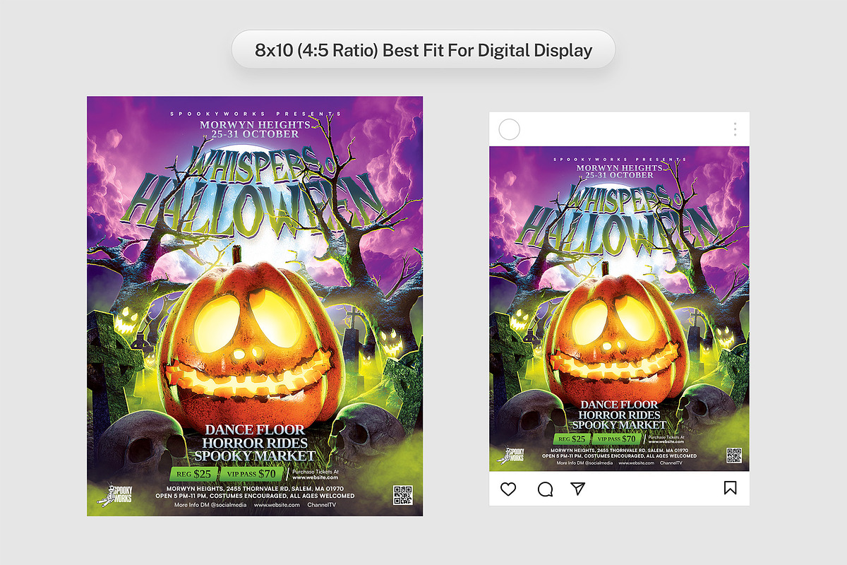 Halloween Flyer Template PSD — Spook, a Flyer Template by Bornx Design (Photo 4 of 5)