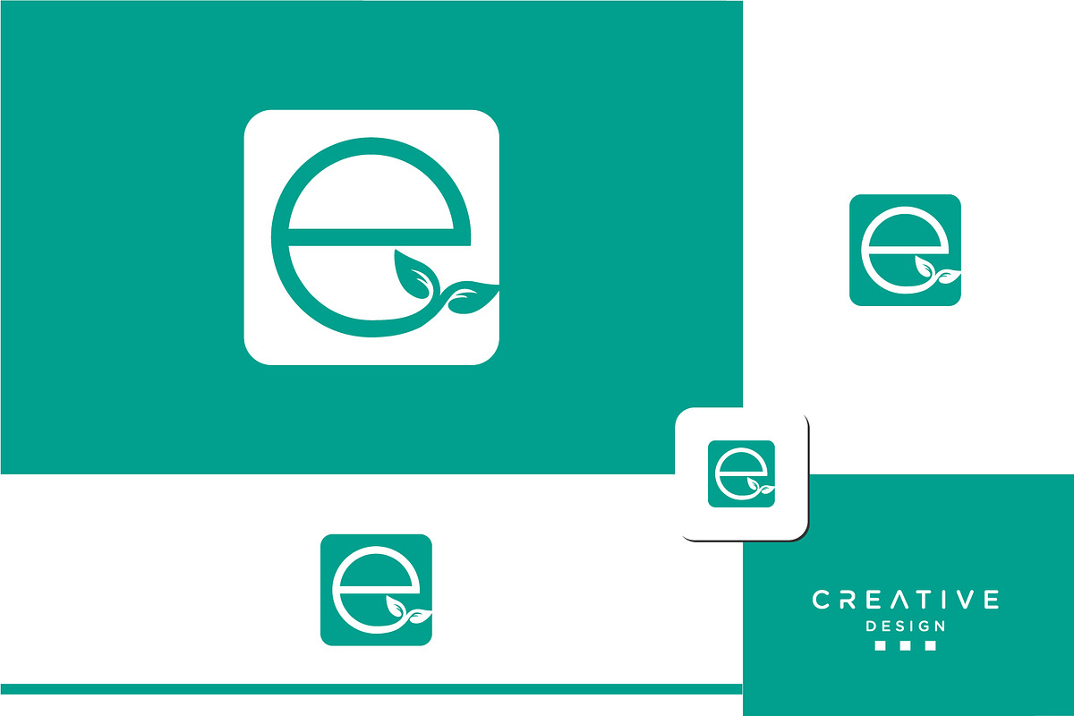Logo design of letter E ,nature logo, a Branding & Logo Template by art_creater (Photo 1 of 2)