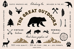 Rustic Nature Icons & Illustrations, an Icon by BirDIY Design